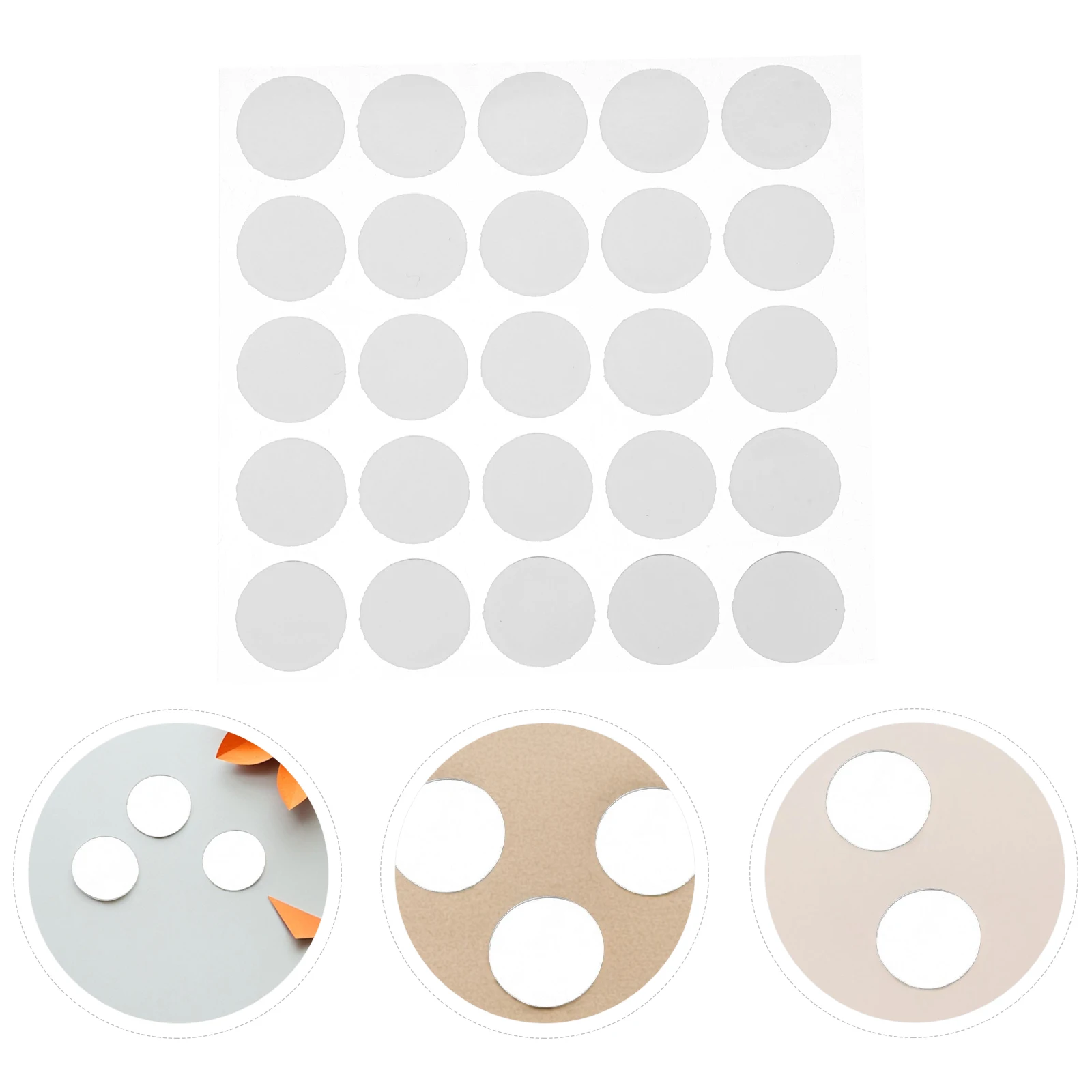 

500 Pcs Transparent Double Sided Tape Adhesive Removable Clear Acrylic