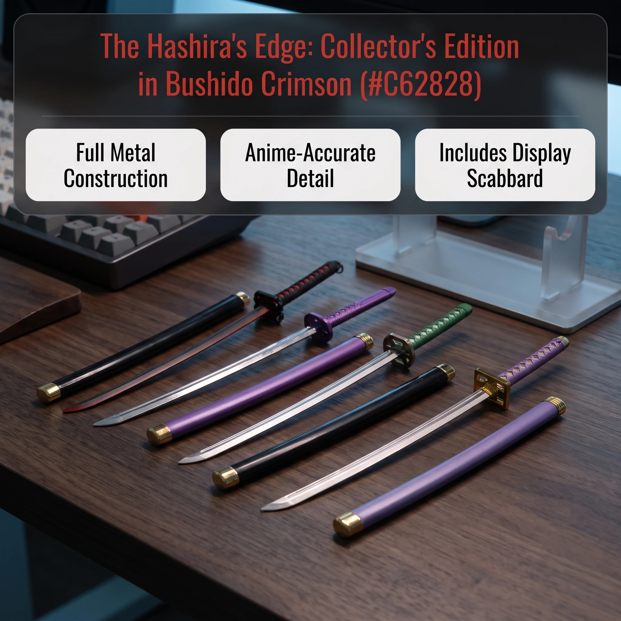 10inch Bleach Kurosaki Ichigo Grimmjow Katana Anime Cosplay Prop Sword Ninja Knife Blade Sabre Multiple Styles Metal Toy Gift