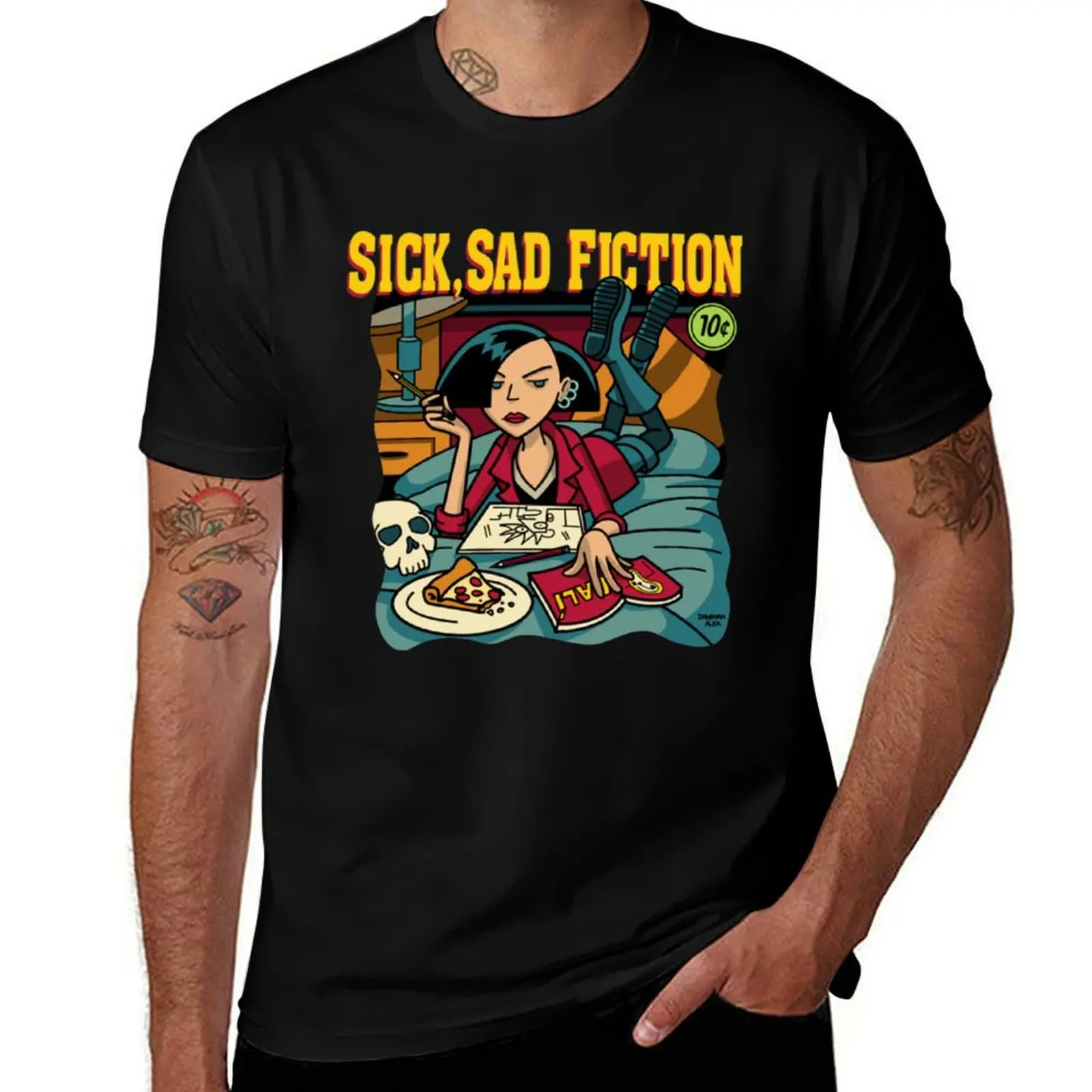 Daria Sick Sad Fiction T-Shirt Work Outdoor Short Sleeve Tee T-Shirt