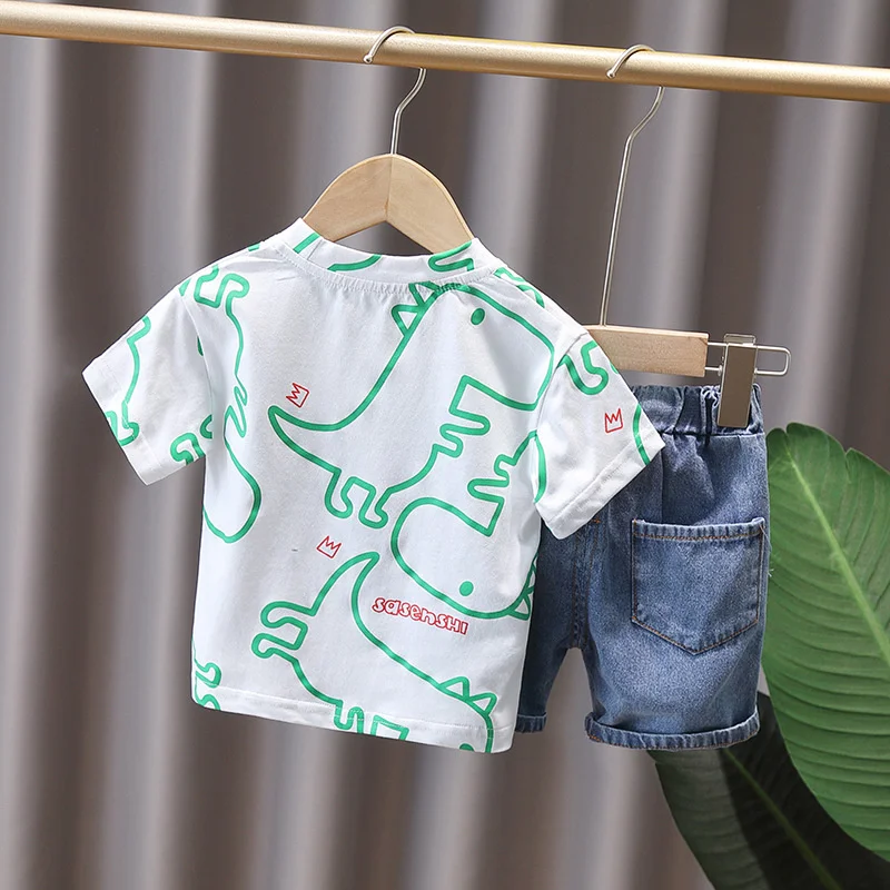 New Summer Baby Clothes Suit Children Boys Girls Cartoon Cotton T-Shirt Shorts 2Pcs/Sets Toddler Casual Costume Kids Sportswear