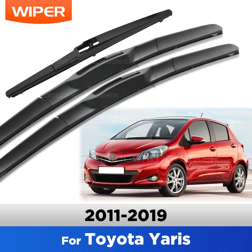 

For Toyota Yaris MK3 Hatchback 2011-2019 2012 Wiper Front & Rear Wiper Blades Windshield Windscreen Window Brushes 24"+14"+12"