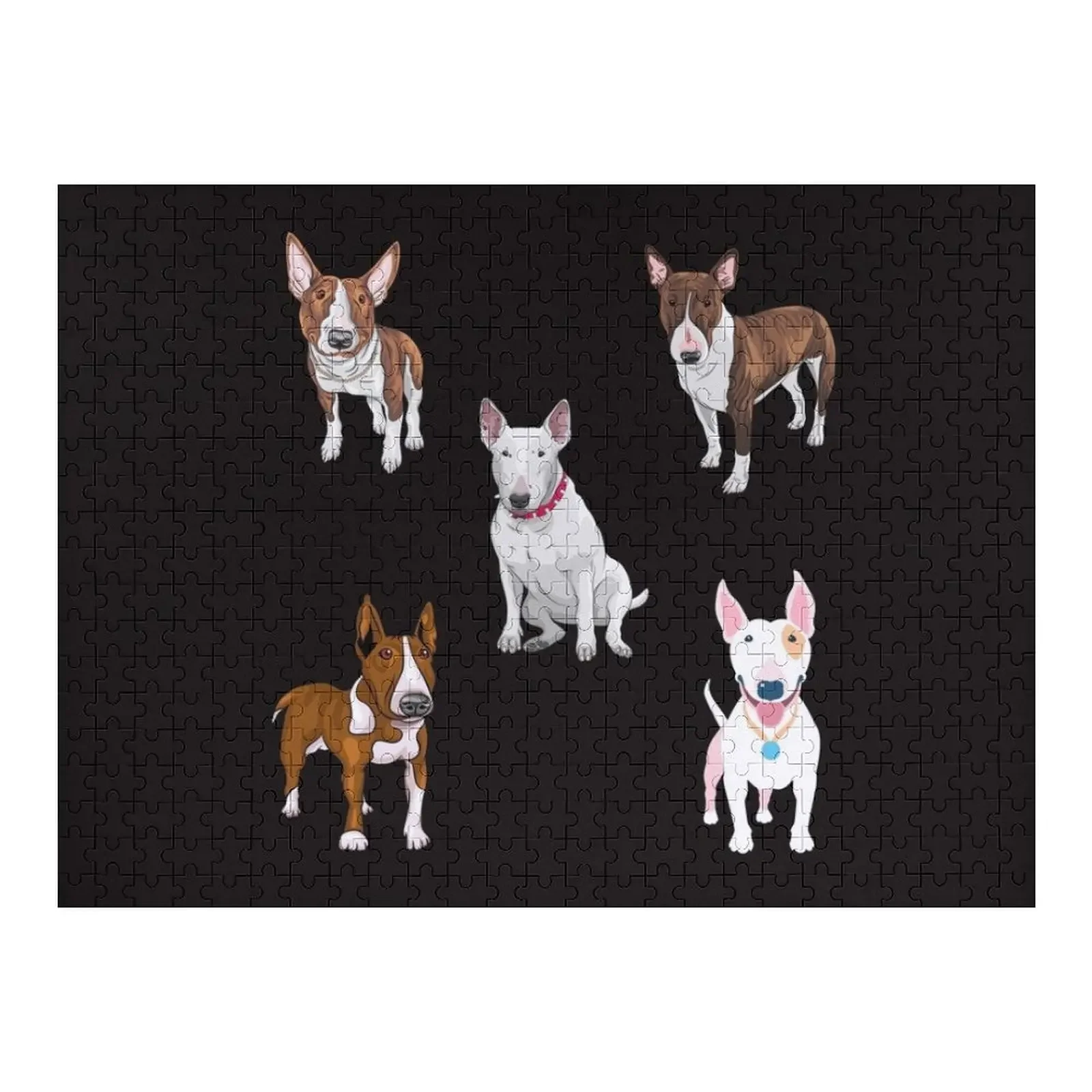 

Миниатюрные головоломки Bull Terriers, персонализированные идеи подарков, деревянное имя на заказ, индивидуальные игрушки для детей, головоломки