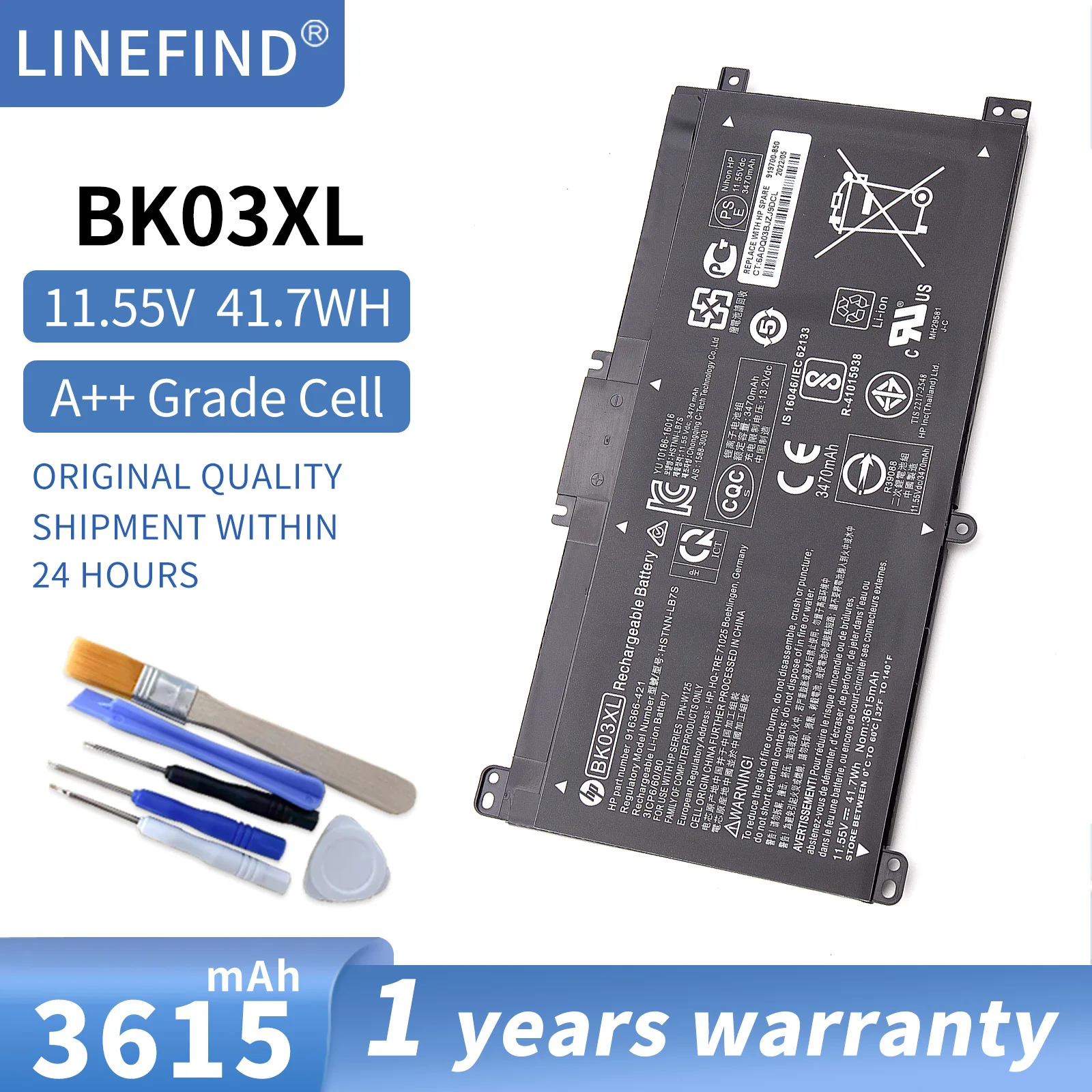 

BK03XL 916811-855 916812-855 Battery for HP Pavilion X360 Convertible 14m-ba0xx 14-ba000 14m-ba013dx 14m-ba011dx 14m-ba1xx