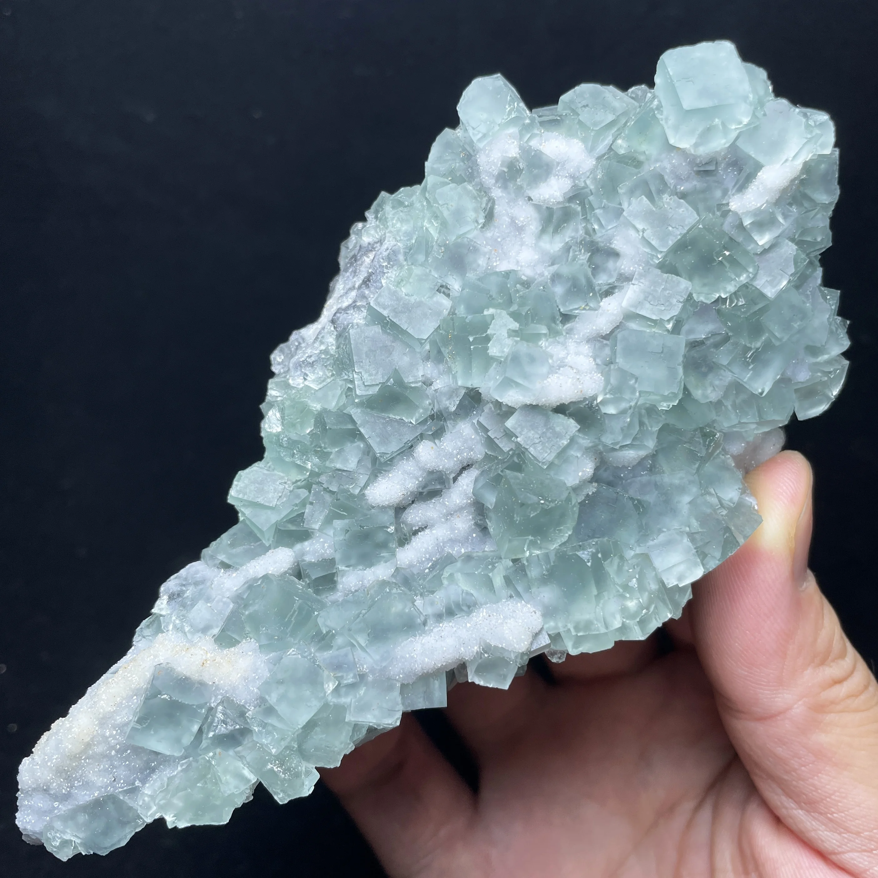 

323g Natural Crystal Quartz Cluster With Green Fluorite Symbiosis Specimen Healing Stone Home Decor