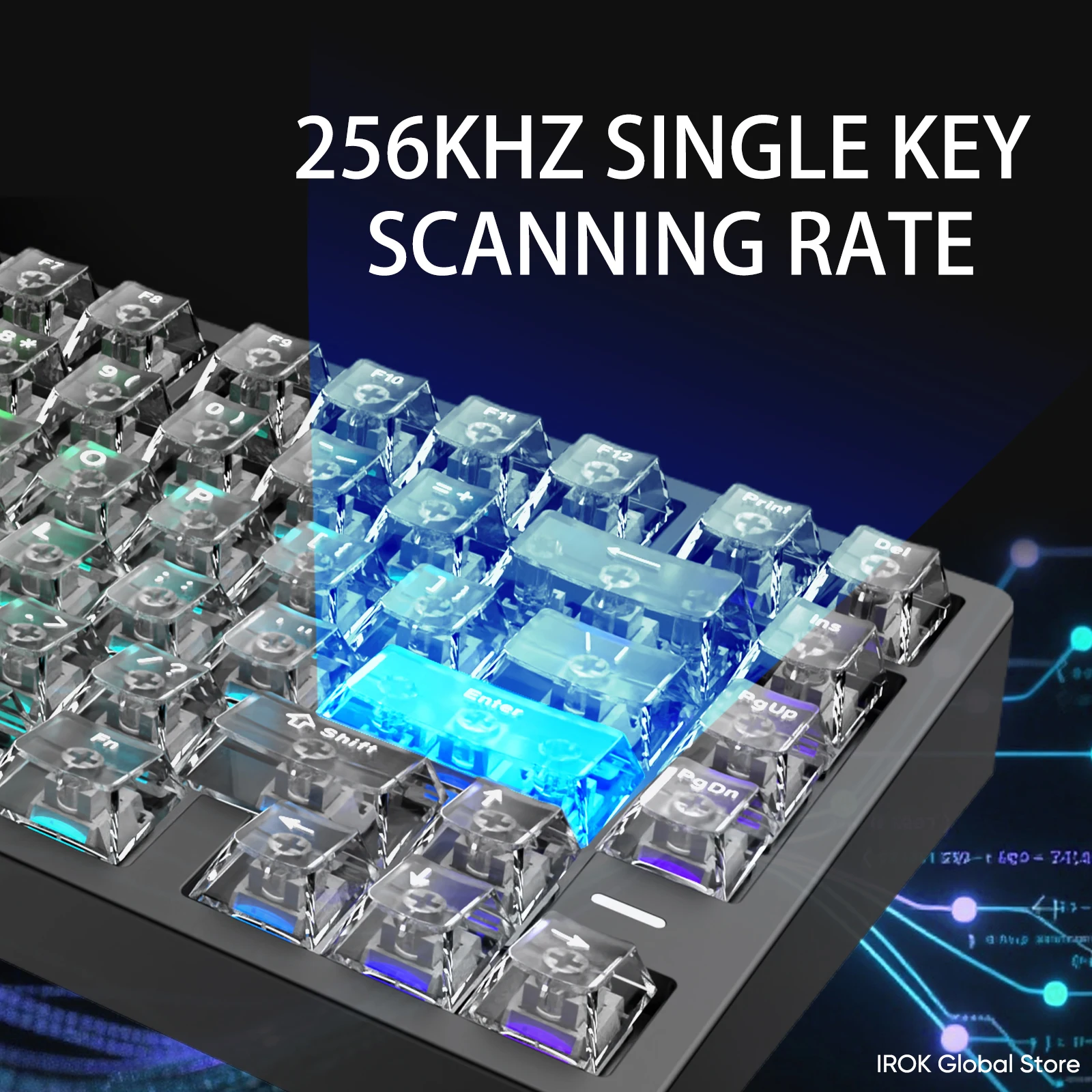 IROKCA ROTMAS Mars75 Pro Mars75 마그네틱 게이밍 기계식 키보드 75% 레이아웃 래피드 트리거 0.001mm 8K 유선 게이머 키보드