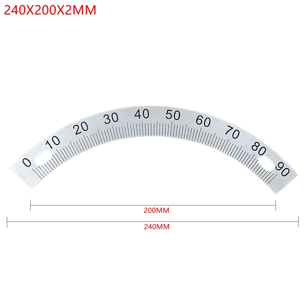 1 pezzo 60MM 80MM 120M 240MM quadrante a semicerchio scala di identificazione quadrante grado graduato goniometro 180 gradi per macchina utensile