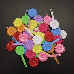 10 Pcs/Lot Colorful Flower Bow Hair Claw Plastic Hairpin Pink Red Hair Clip Barrettes Snap Clip For Girls Hair Accessories