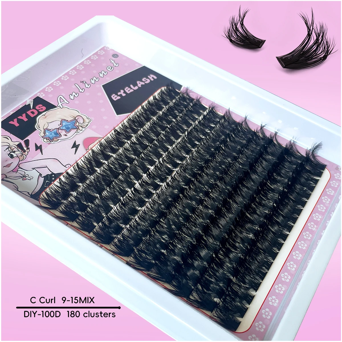 Pestañas postizas 3D DIY, juego mixto de 10 filas, rizador Natural, adelgazamiento tridimensional, maquillaje de pestañas multiestilo, superventas