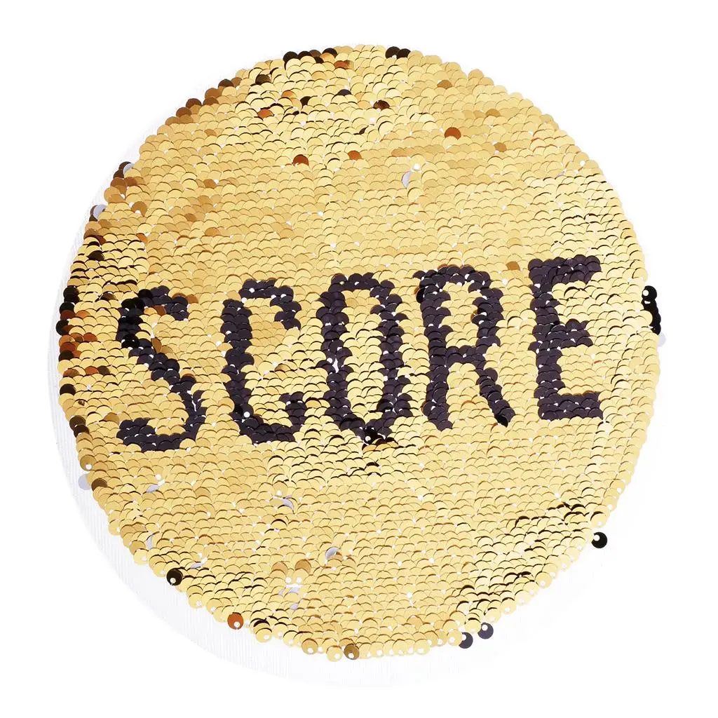 Reversible Football Sequins Patch Embroidery DIY Sew on Patches for Clothes