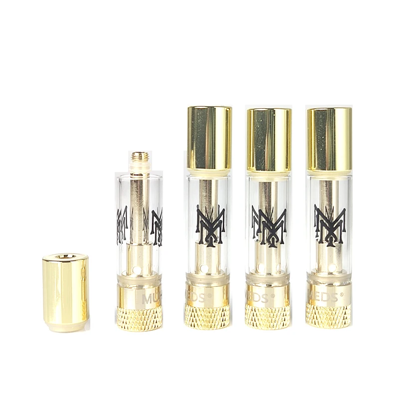 10-50 unidades de Cartuchos Vazios Muha Meds para Vape 0.8ml/1.0ml com Bobina de Cerâmica e Atomizadores de Rosca 510 para Cigarro Eletrônico com Bateria de Pré-aquecimento