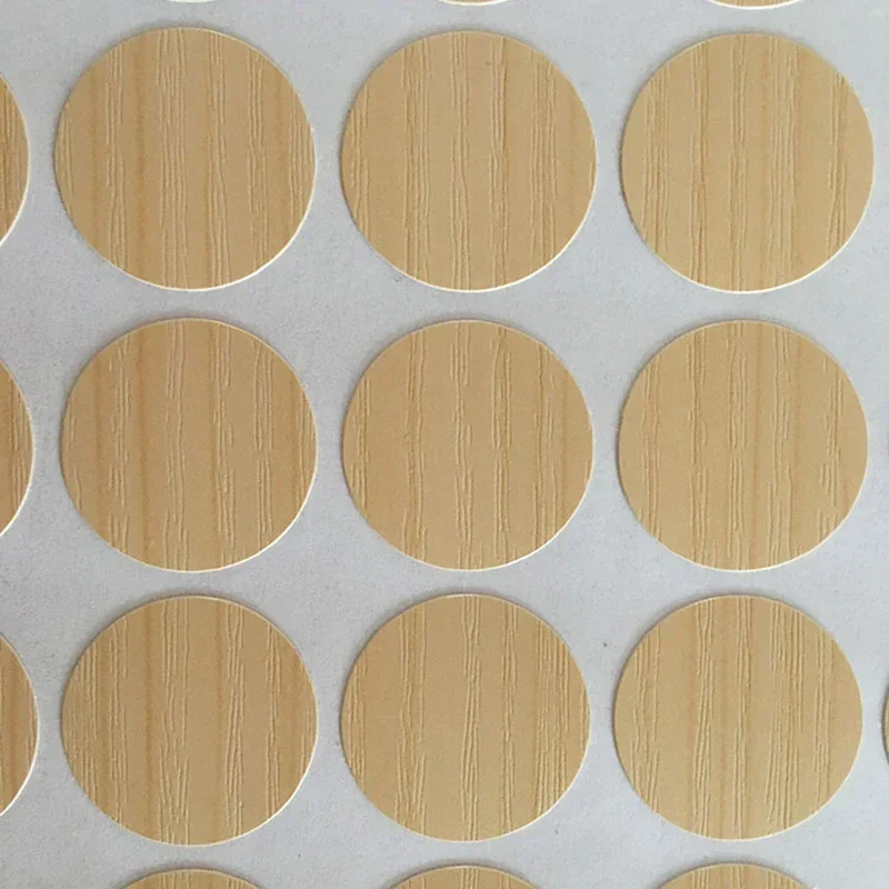 96Pcs 15Mm Houten Meubelen Zelfklevend Schroef Cap Cover Gat Stickers Hout Ambacht Bureau Kast Lade Art Sticker ornament