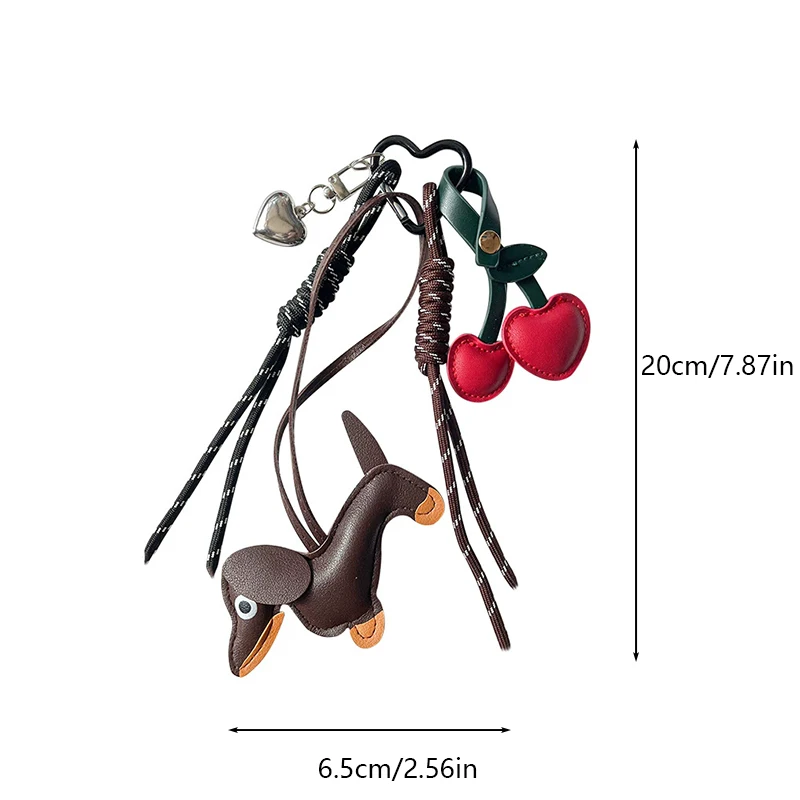 Dackel Taschenketten Damen Taschendekorationen Taschenanhänger Handtaschenzubehör Modetaschen Seile Hängendes Lanyard Handtaschenanhänger – Detail 10
