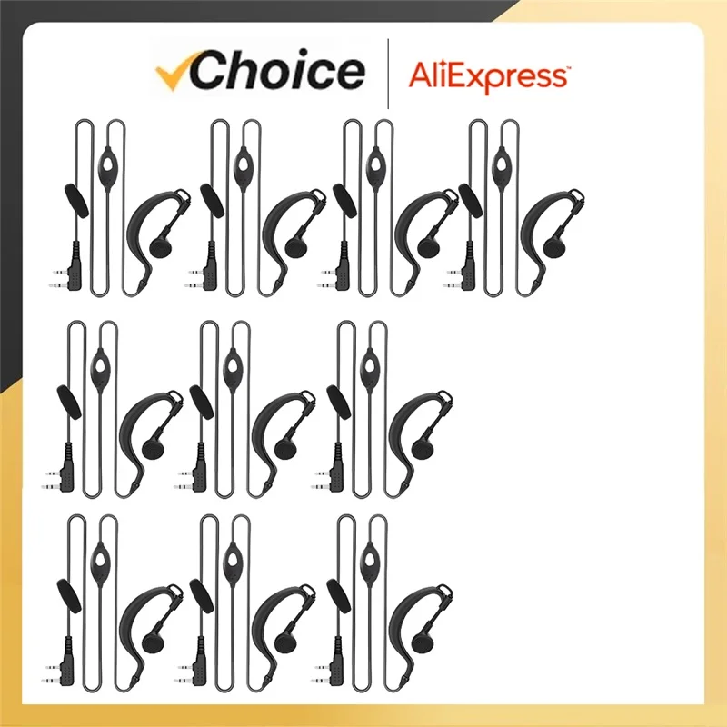 1/2/5/10 قطعة اسلكية تخاطب سماعة QuanSheng UV-K5 سماعة UV-K6 UV 5R زائد DM-1701 888s DMR سماعة اتجاهين راديو الملحقات