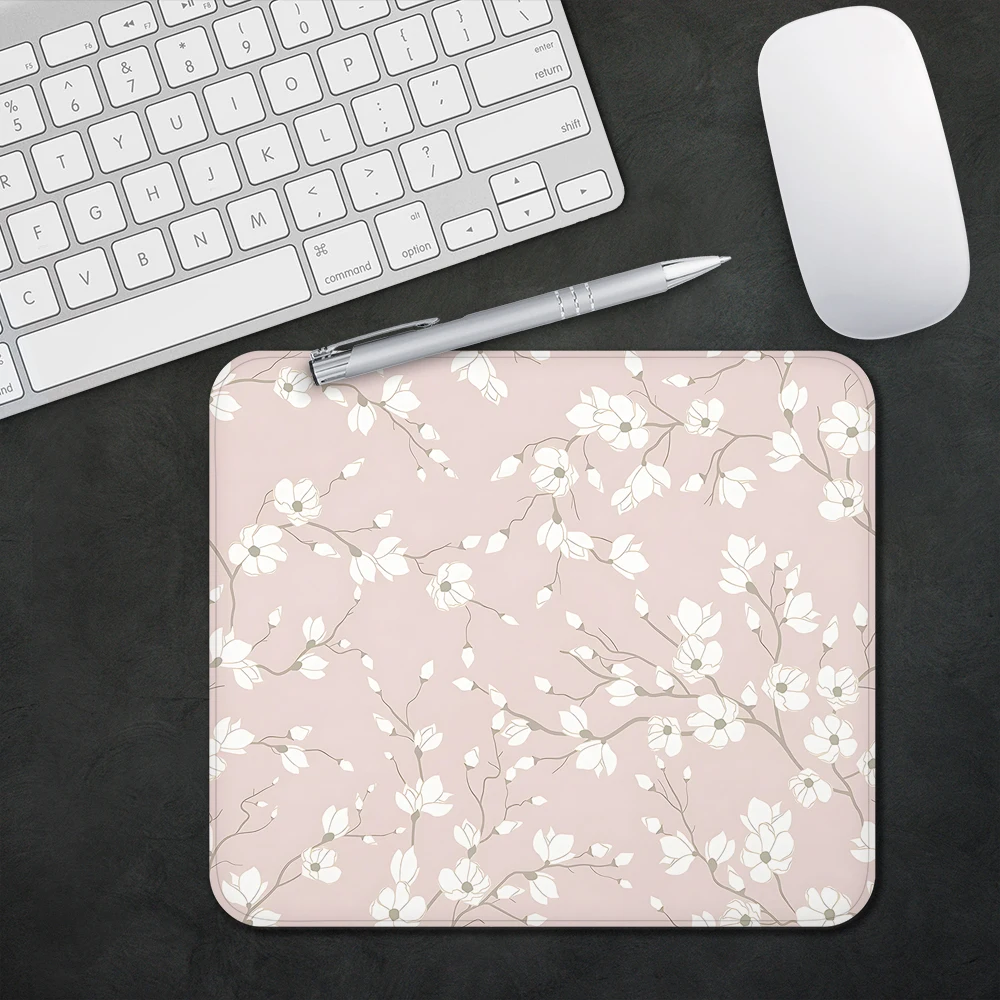 Pink Cherry Blossoms Gaming Mouse Pad XS Small Mousepad For PC Gamer Desktop Decoration Office Mouse Mat Deskmat Rug