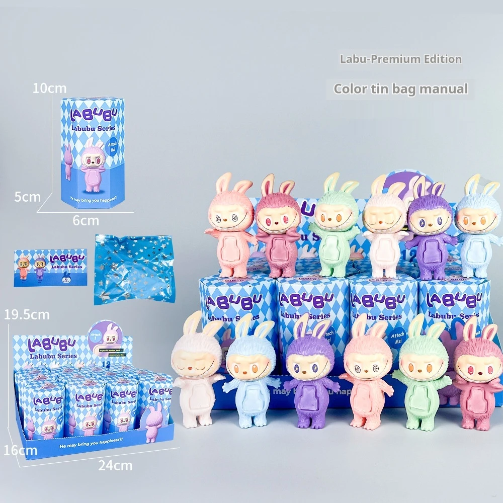 Labubu Hippers Blind Box Mini Figure Action Figurine Collection PVC Model Toy Doll Wholesale Children Ornament Birthday Gift