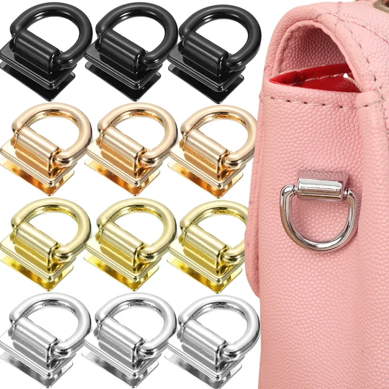 1/10Pcs D‑Ring Bag Side Screw Clips, Handbag Chain Strap Connector Buckle, DIY Hardware Accessories for Bag Strap Handle Hanger
