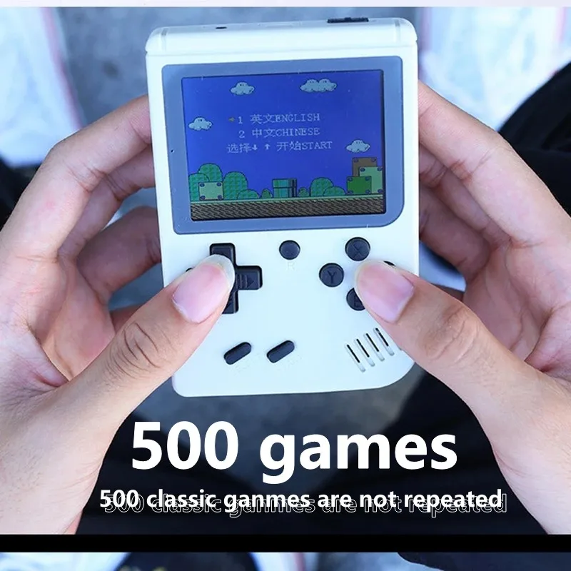 New 500 in 1 Portable Retro Game Console Handheld Game Players Boy 8 Bit Gameboy 3.0 Inch LCD Screen support 2 players AV Output