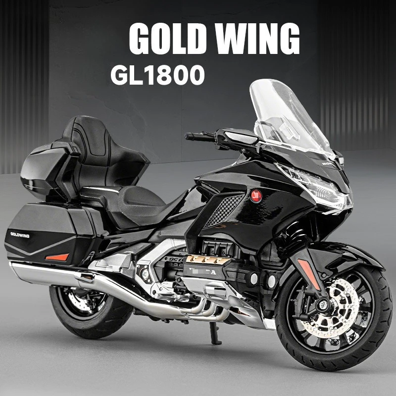

1:12 Gold Wing GL1800 Alloy motorcycle shock-absorbing sound and light effects boys' toy car enthusiasts' collection