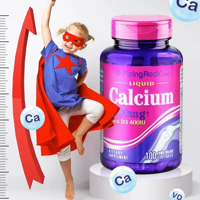 

1 bottle of liquid calcium D3 soft capsules balance nutrition improve immunity promote calcium absorption and regulation