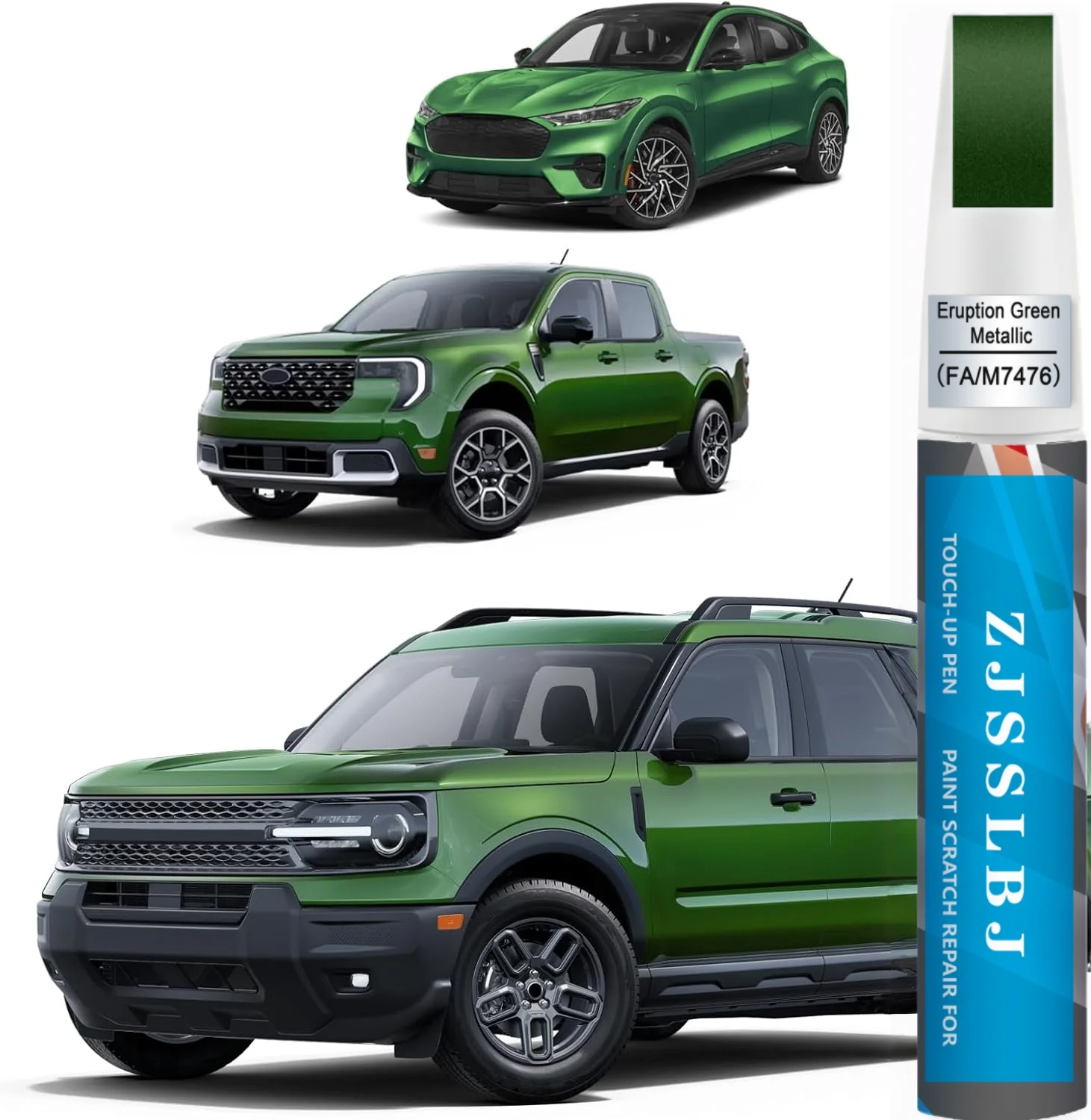 Краска для подкраски FA/M7476 Eruption Green Metallic для Ford, маркер для ремонта царапин на автомобиле, двухкомпонентная краска для подкраски, премиум-качество