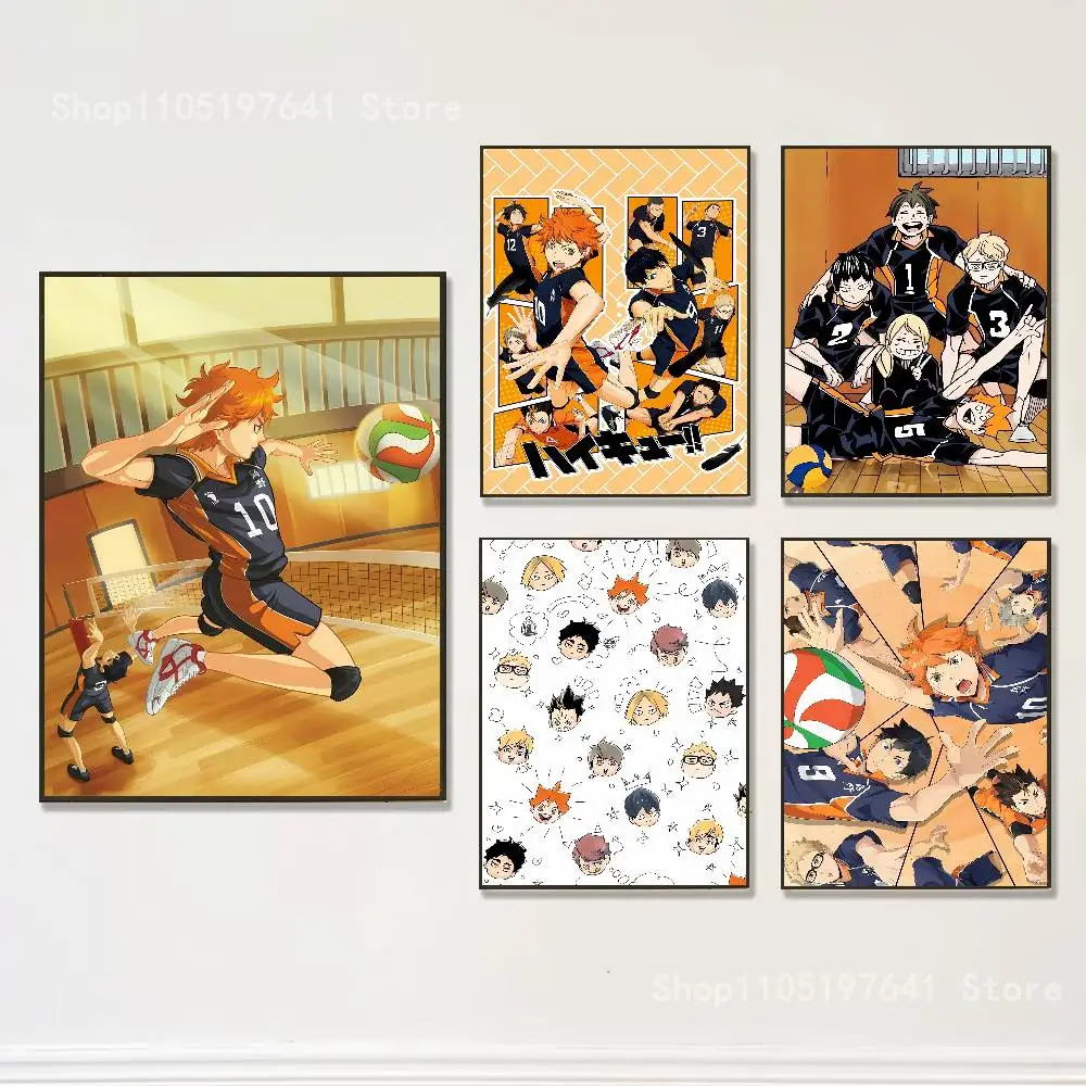 

Classic Anime H-Haikyuu Poster Prints Wall Art Painting Picture Gift Living Room Bar Restaurant Dec Sticker Large