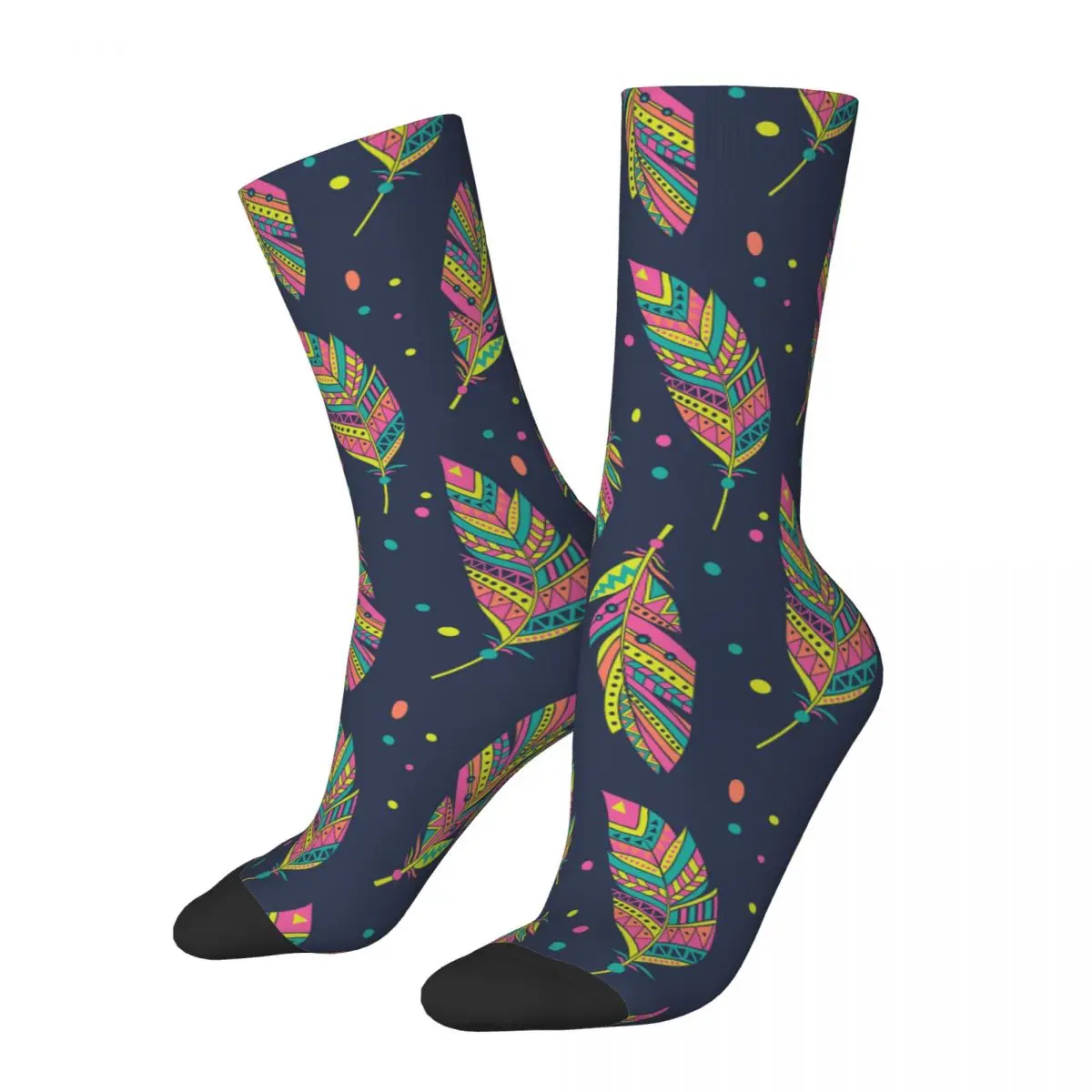 Indian Feathers Sock Printed Man Polyester