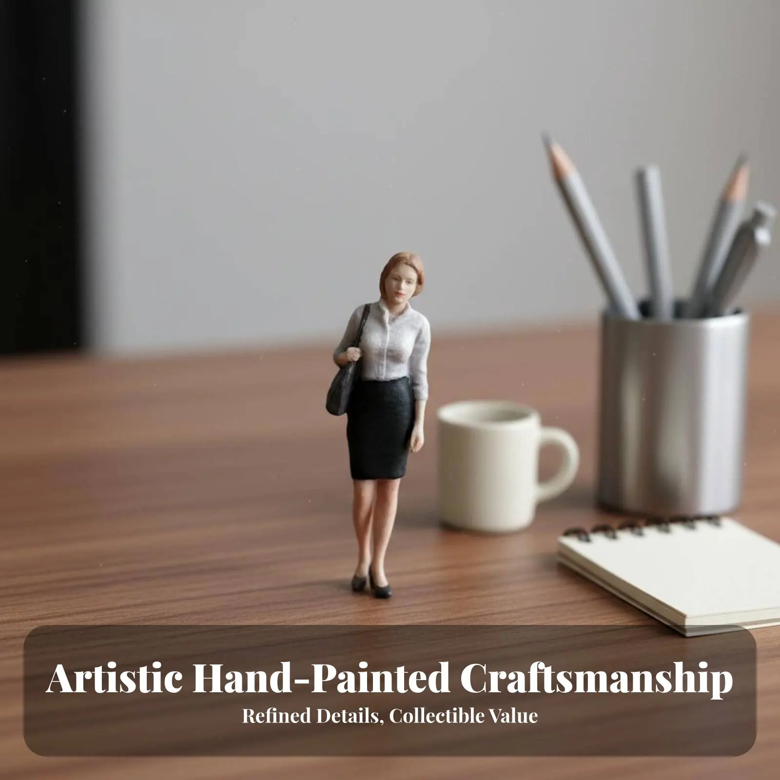 

1:64 Scale People Figure Multiple Poses Miniature Business Person Figure Scale Model Office Worker Assorted Styles for Hobbyists