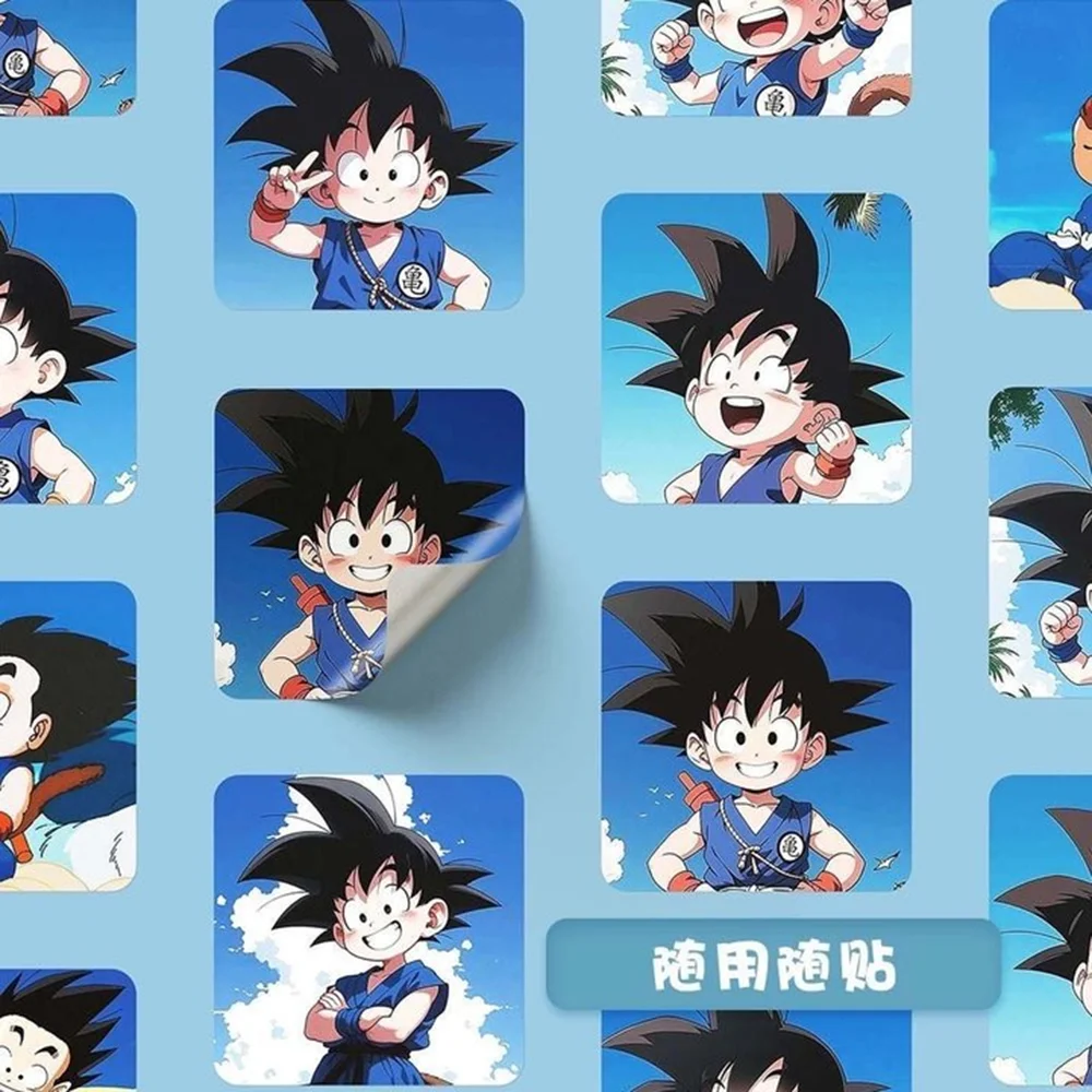 500 pz/rotolo Carino Dragon Ball Z Son Goku Anime Adesivo di Tenuta FAI DA TE IN PVC Decalcomanie Del Computer Portatile Decorazione Stiker Ricompensa Regalo Giocattoli