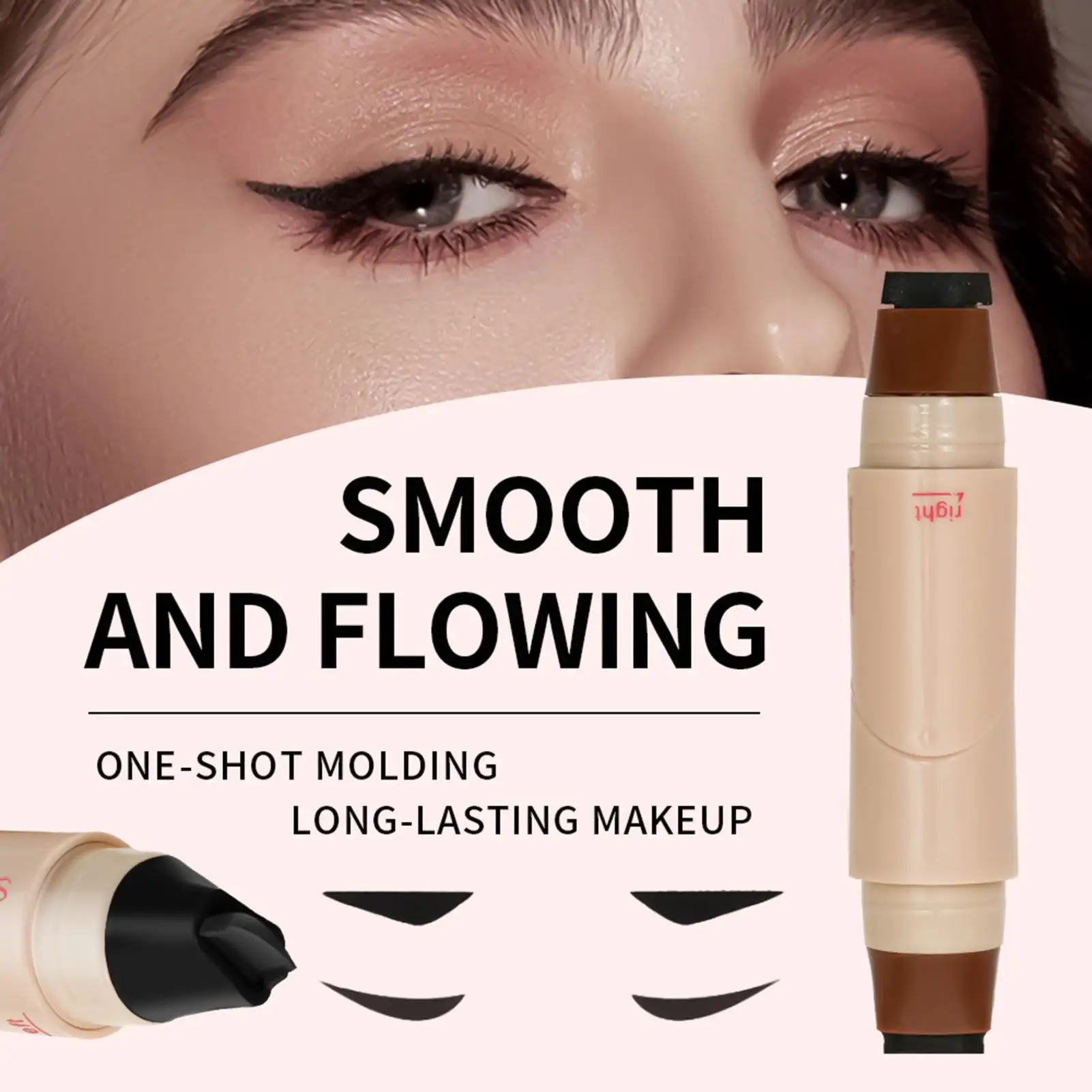Waterproof Double Wing Integrated Eyeliner Stamp Sweat Proof & Long Lasting Easy to Use for Beginners Lazy Makeup Stencil view 3