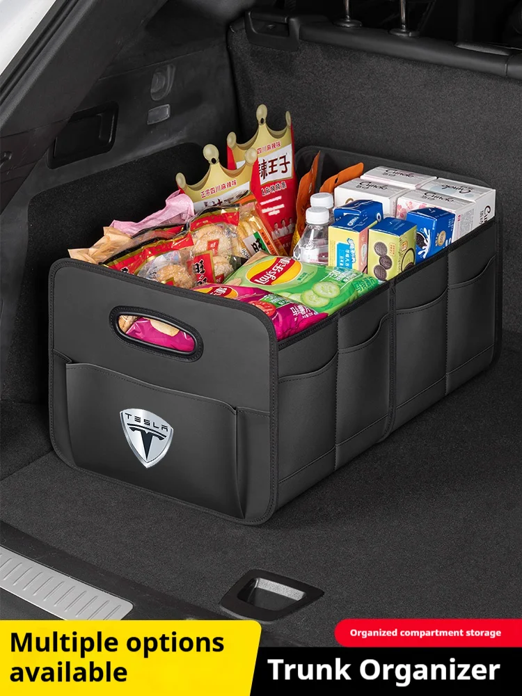 

Для Tesla Model 3 Model X Model S Model Y Cybertruck Автомобильный багажник Складной ящик для хранения Большая вместительная сумка для хранения автомобильных аксессуаров
