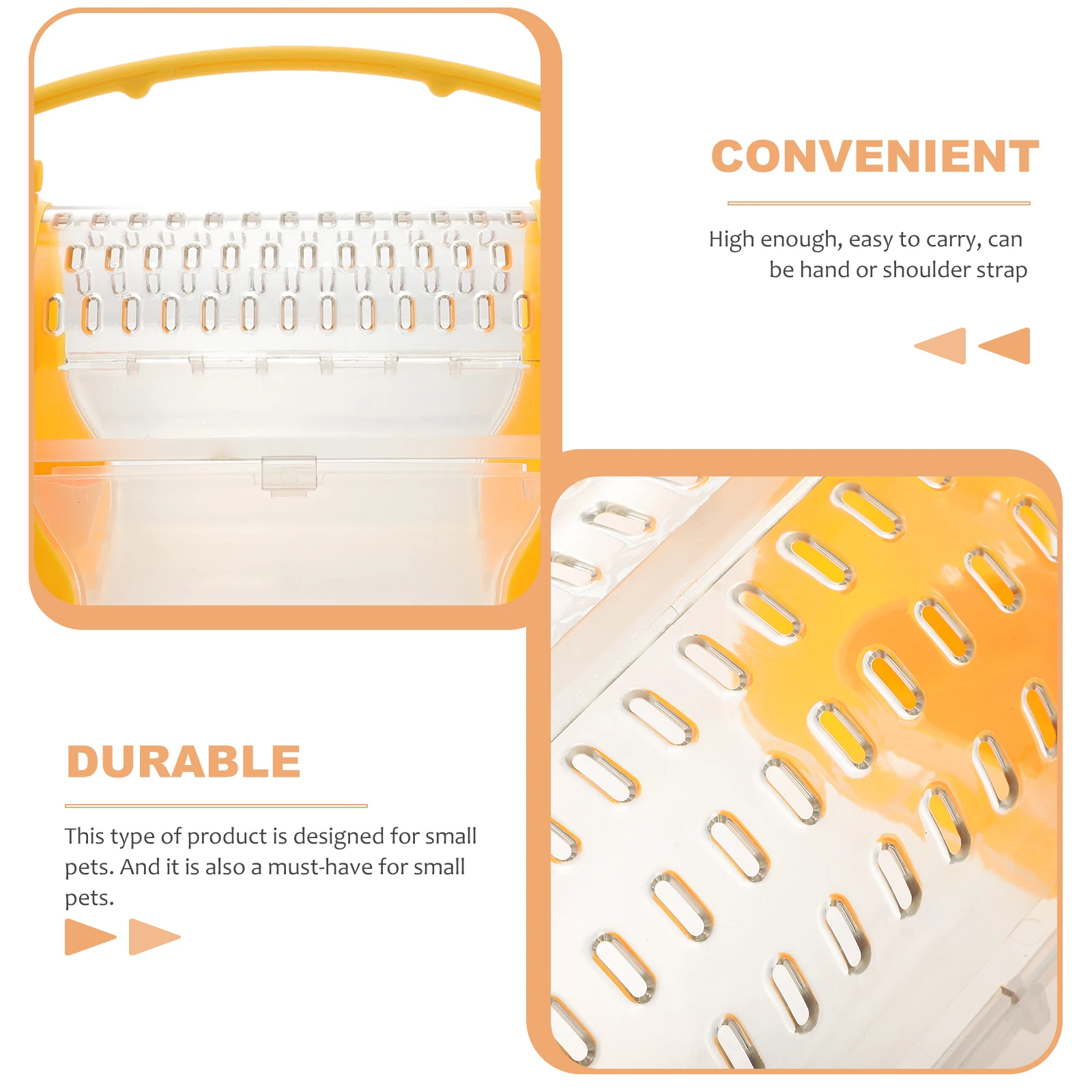 

Portable House Hamster Carrier Ventilation Window Small Pets Travel Plastic House Chinchilla Safety Toy
