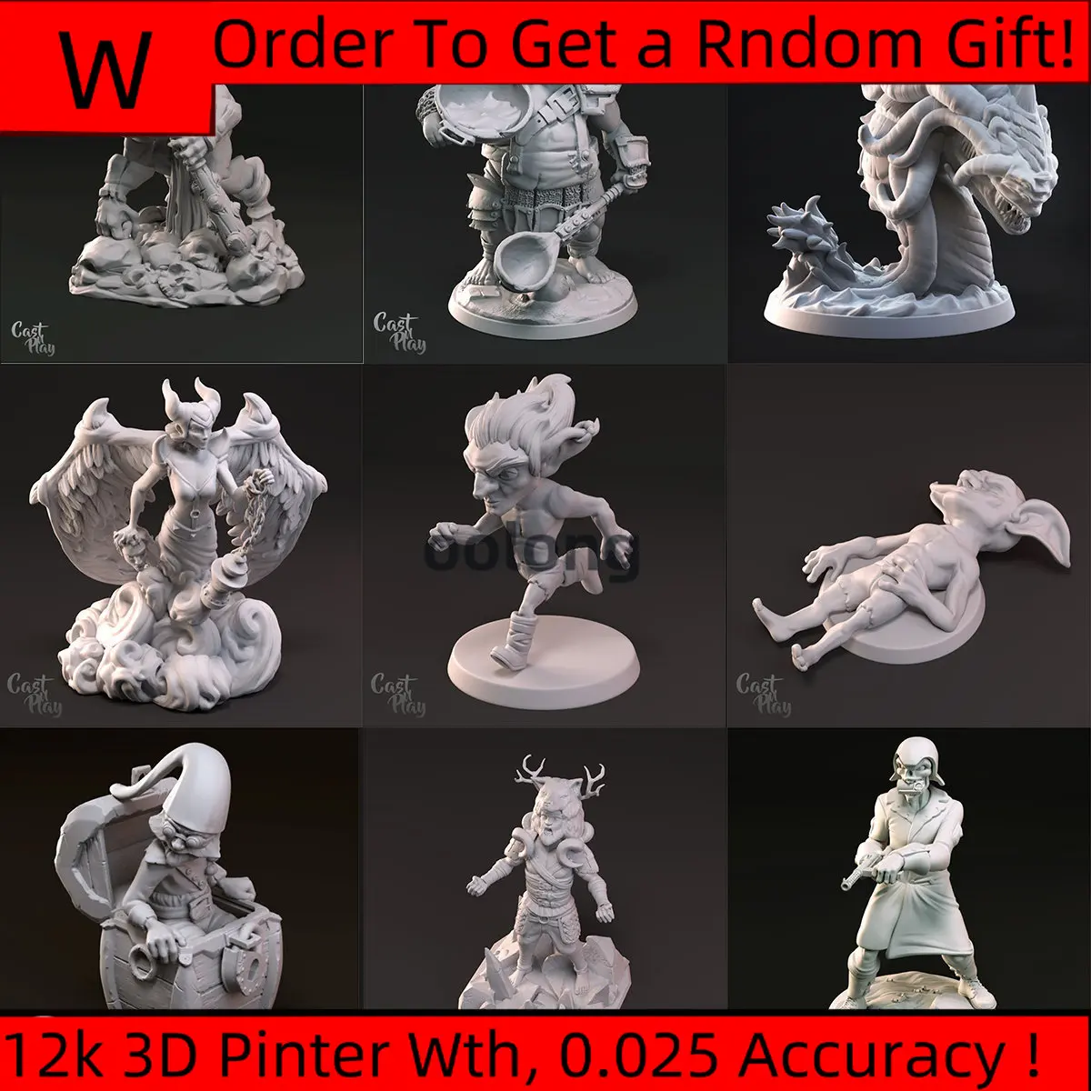 3D Printing Microscopic Models【 Western Fantasy Role 】dnd Board Game Miniature Model Chess Pieces