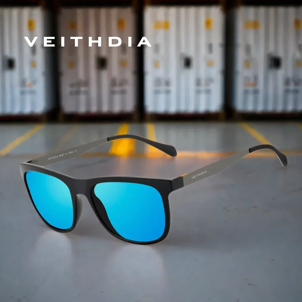 

Защитные солнцезащитные очки VEITHDIA VFH06110 с поляризационными линзами UV400, квадратные очки для мужчин/женщин, оправа из нержавеющей стали TR90