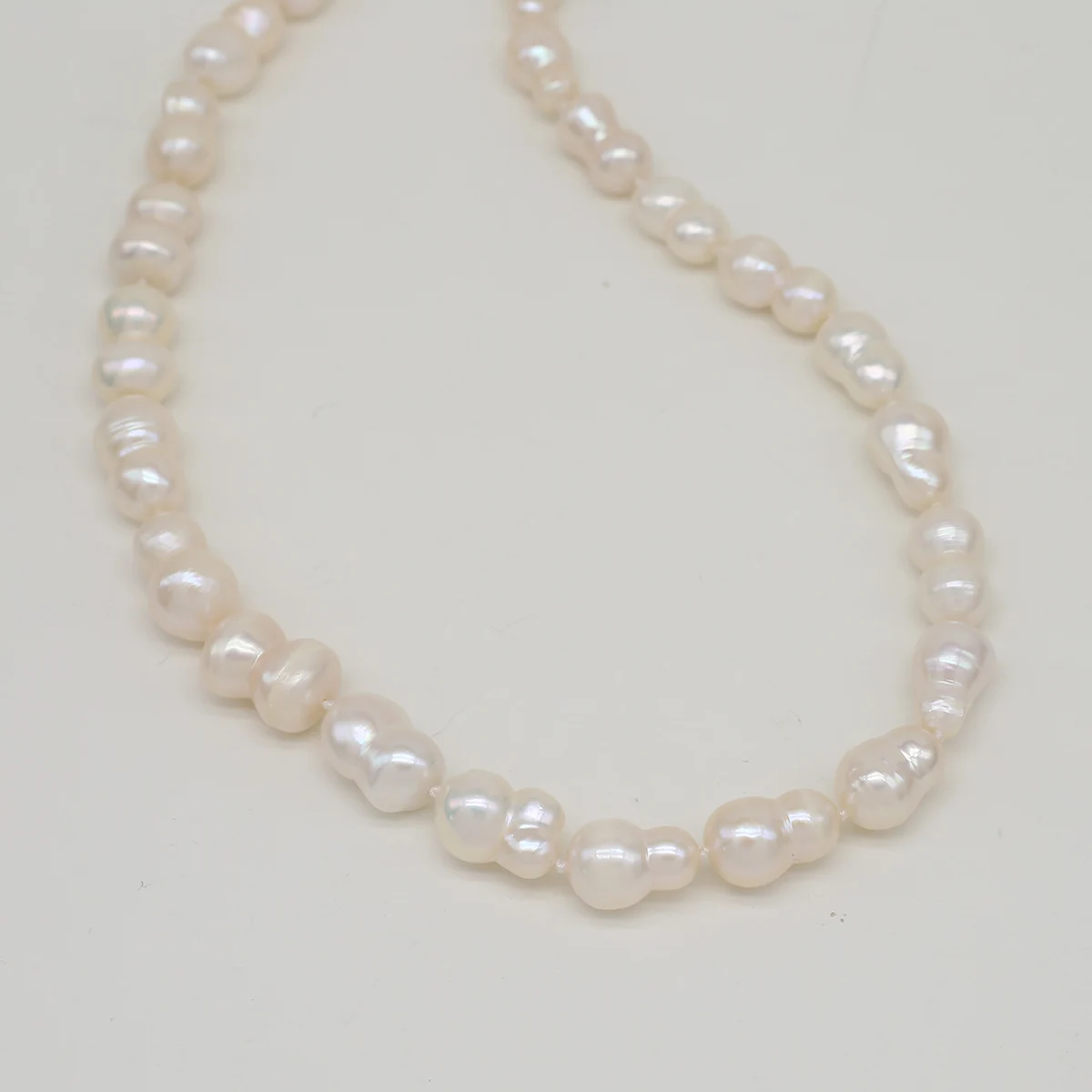 Natural Freshwater Pearl Necklace Baroque Round Exquisite Accessories Women Personality Necklace Girls Wedding Party Jewelry