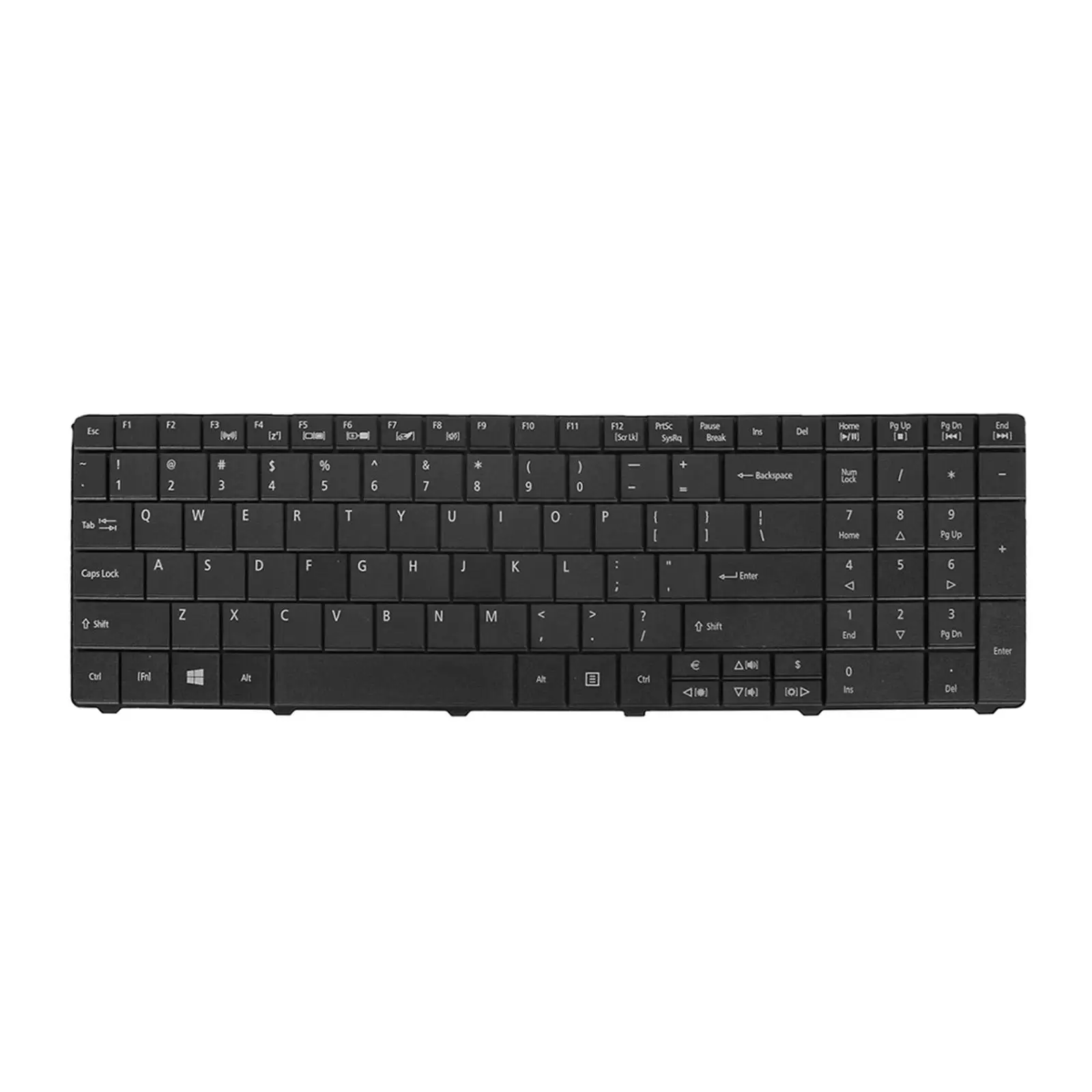 Laptop Keyboard Replacement US Layout Black Plastic Computer Keypad with Number Pad for Acer E1-571 Series