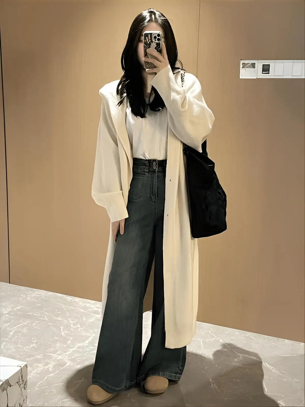 

Mid-Long Cardigans Teenager Womens Winter Fleece Thickened Fur Asymmetric Hoods Button-Up Retro Cable Sleeveless Floral Hooded