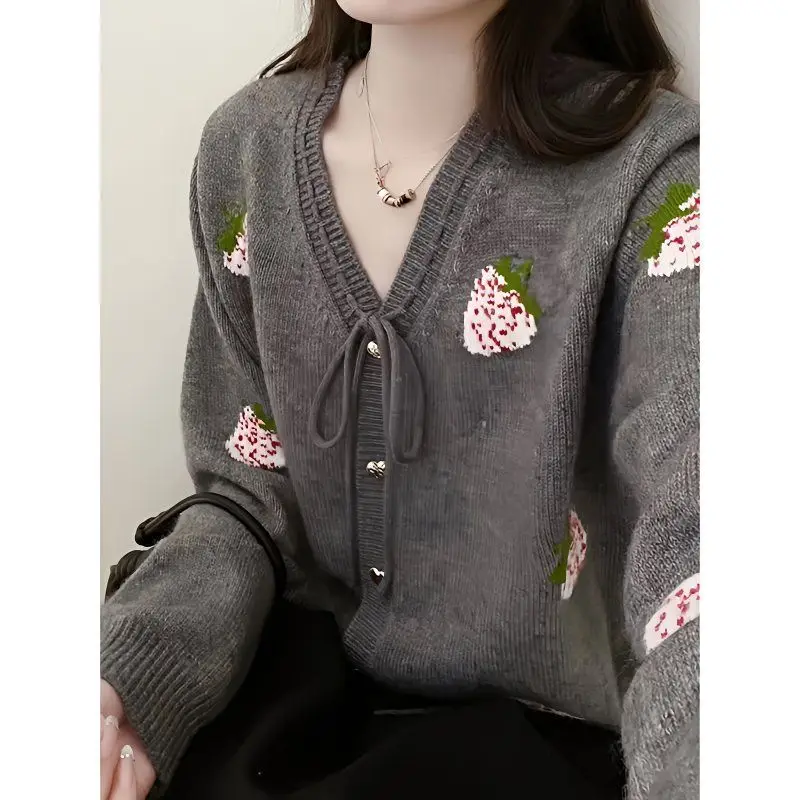 

Зимний женский короткий вязаный свитер вишневого цвета, маленькое пальто, кардиган