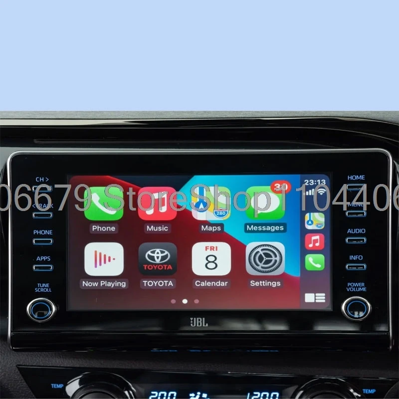 واقي للشاشة من الزجاج المقسى لسيارة تويوتا HiLux Workmate SR SR5 Rogue 2020 2021 2022 8 بوصة نظام ملاحة GPS شاشة LCD