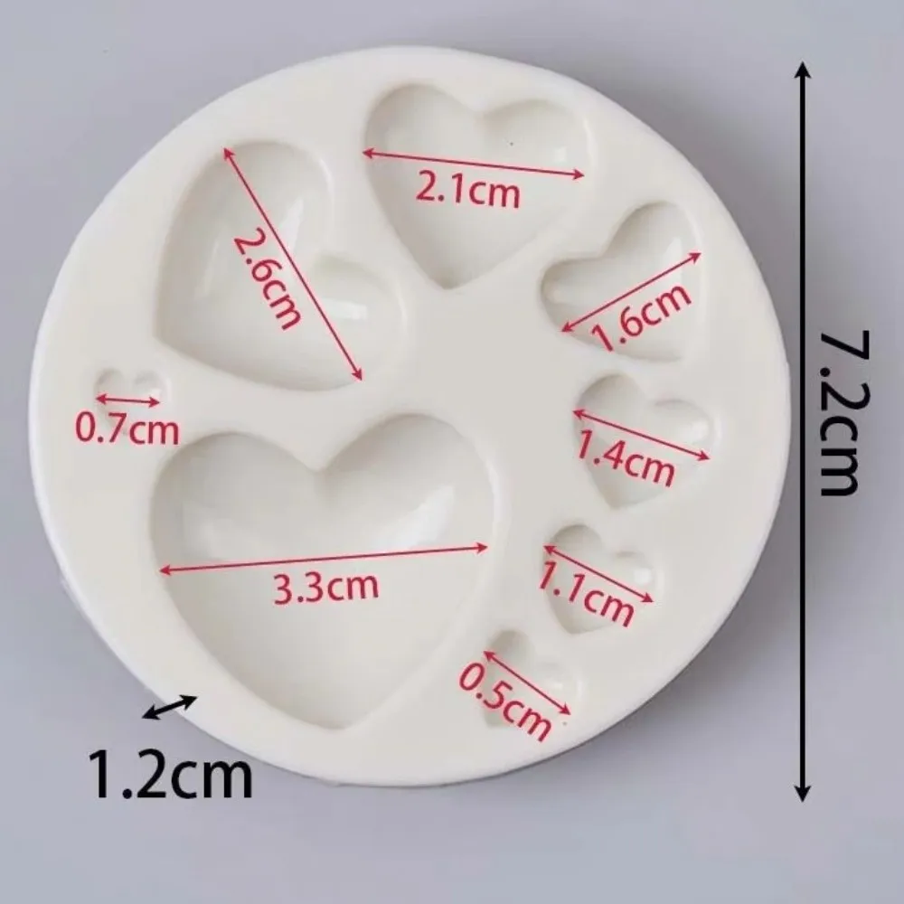 Candy Mold 8 Cavity Silicone Mold Silicone Anti Stick Heart Mold Easy Demold Soft Chocolate Mold Cake Decorators