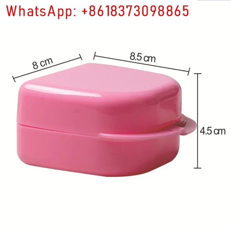 50pcs Lagre Orthodontic Retainer Box Plastic Braces Retainer Case Denture Box False Teeth Protective Case