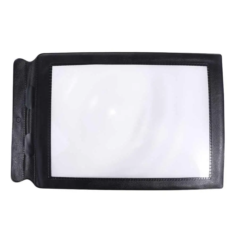 A4 Lenses Large Sheet Magnifier Handheld Portable Magnifying Glass PVC Easy To Use Loupe Science Tool Reading Book