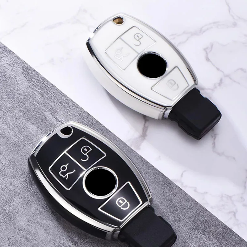 

TPU Car Key Case Cover Protection Shell for Mercedes Benz A B C E Class GLS GLA GLK GLC CLS CLA AMG W204 W205 W212 W463 W176