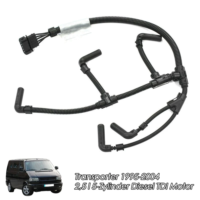 Car Glow Plug Wiring Harness Compatible With Replacement 2515 Cylinder For -T4 1995-2004 074972095B