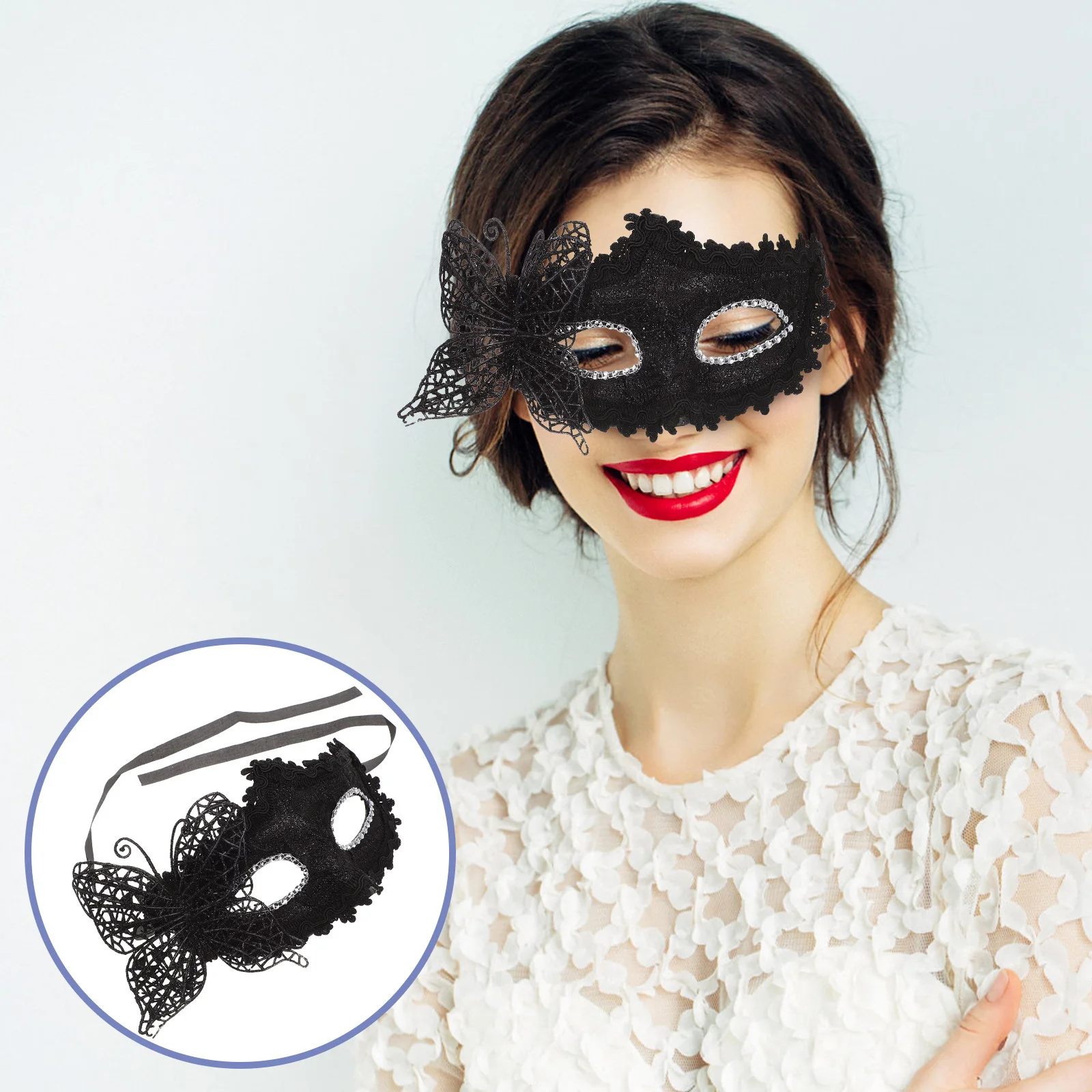 

Бал-маскарад, кружевная вечерние полумаска для лица, лента для Хэллоуина, дня рождения, Рождества, косплея
