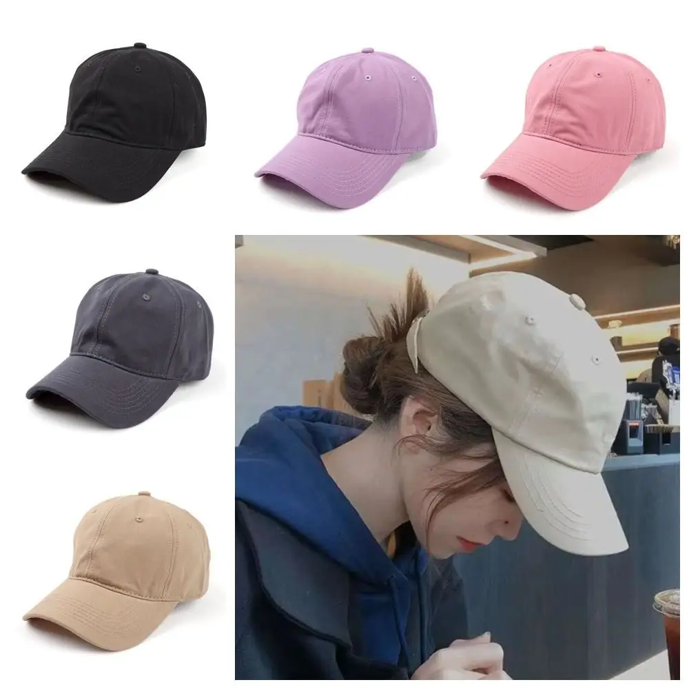 

Fashion Simple Unisex Solid Color Cap Korean Cotton Plain Baseball Cap Soft Casual Sports Sunshade Hat Couple