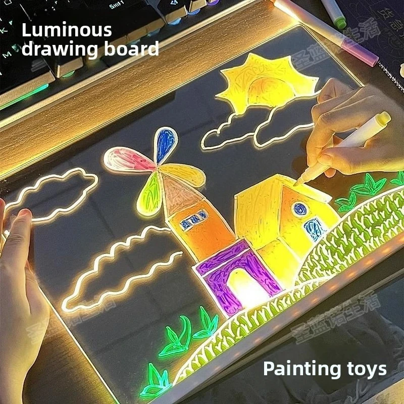 Children's Drawing Luminous Drawing Board Easy To Wipe Color Luminous Writing Board Luminous Writing Board Children's Day Gift