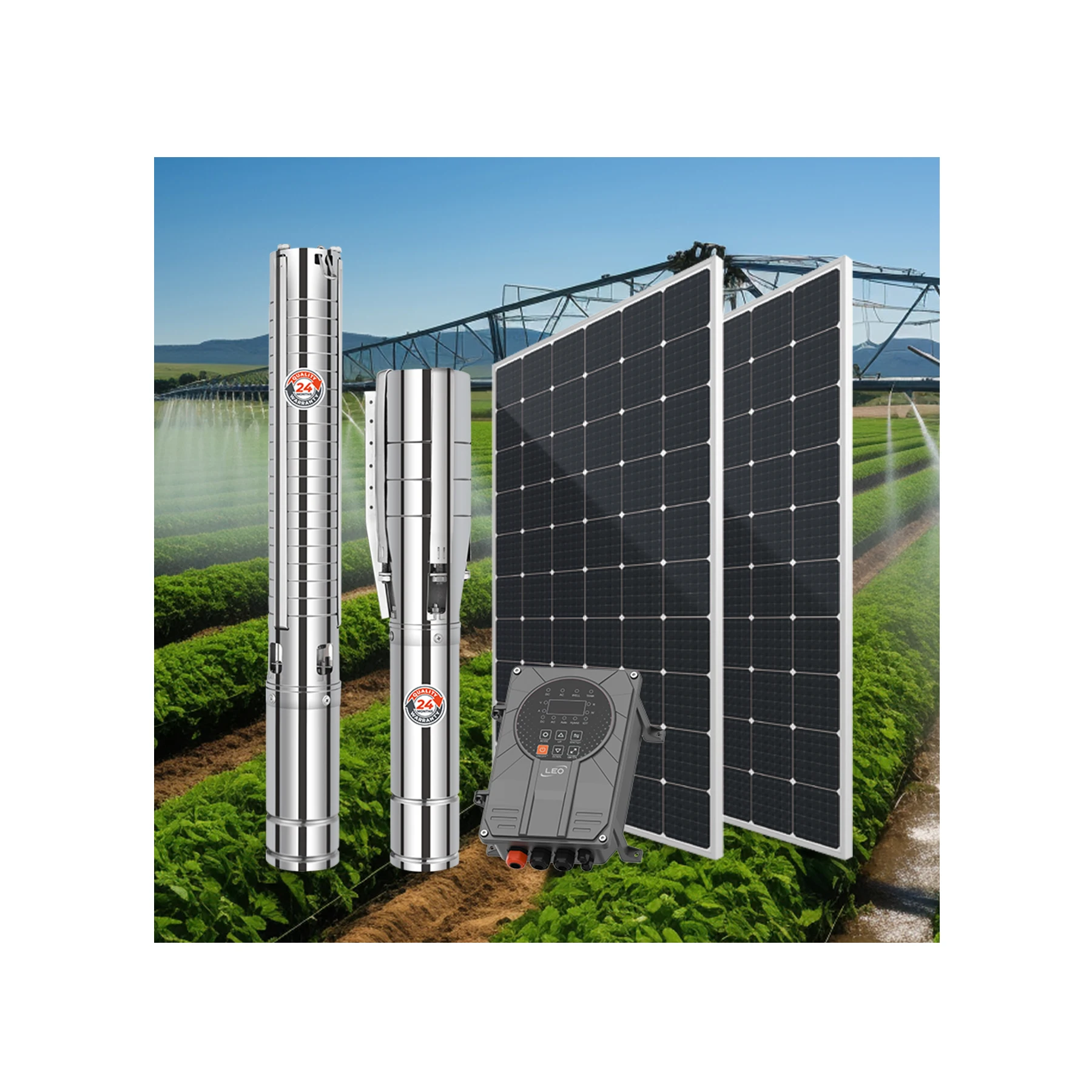 

AC/DC 4inch 3HP 15m3/h PMSM Submersible Solar Water Pump for Agriculture