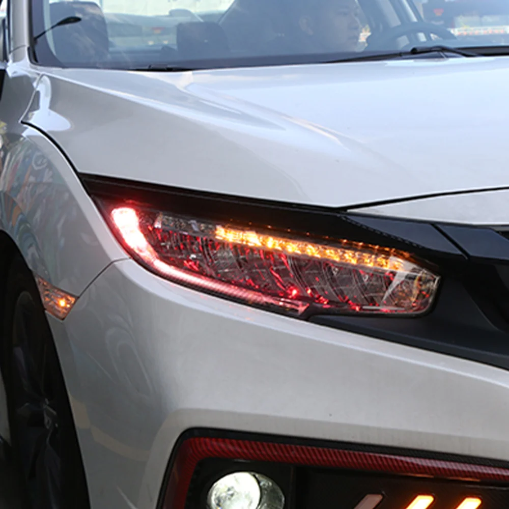 

Car Lights for Civic X 10Th 2016-2021 Led Auto Headlights Assembly Upgrade High Configure Blink Signal Front Lamp Accessories