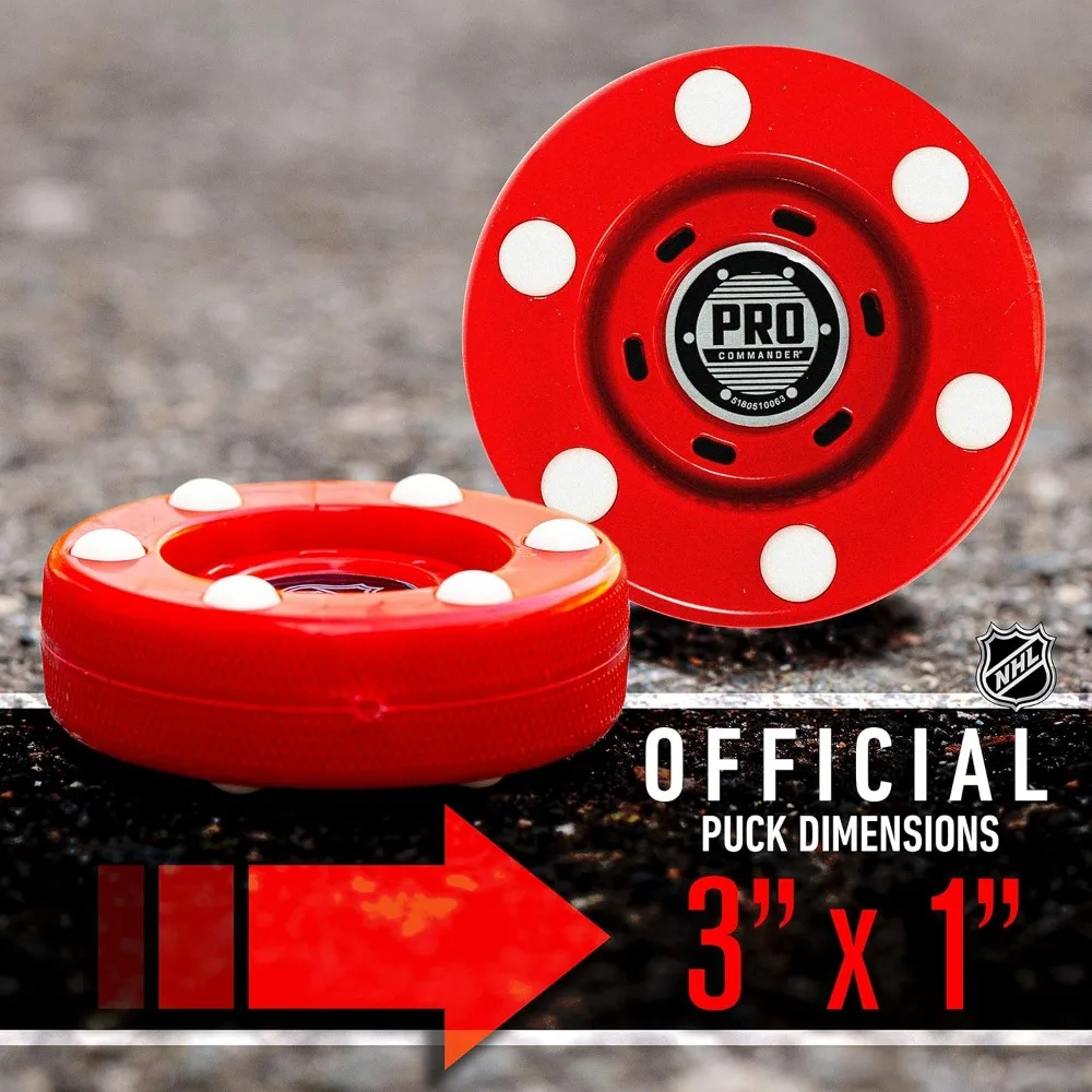 Nhl Street Roller Hockey Pucks - Pro Commander Outdoor Rollhockey Pucks für das Training - Outdoor Hockey