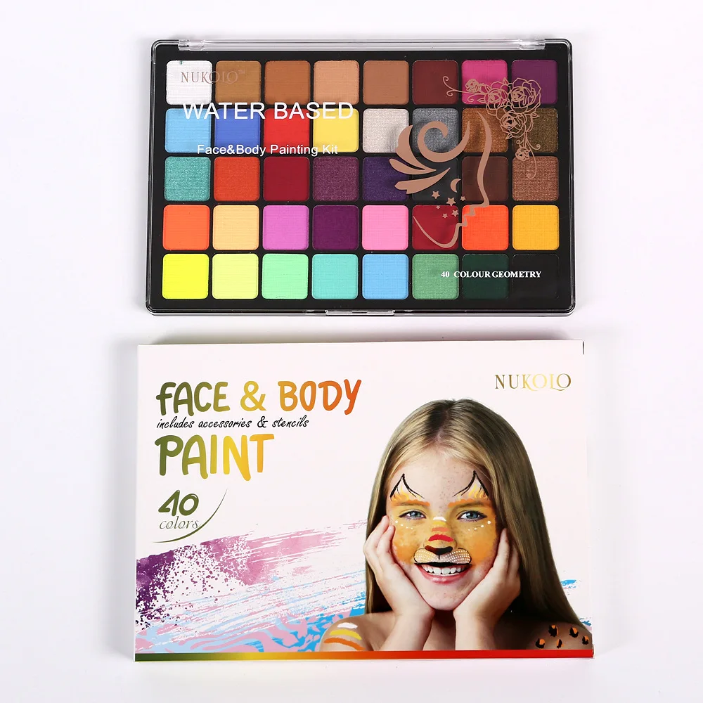 40 colors sub gloss water soluble Body painting Halloween Christmas makeup children\'s face color